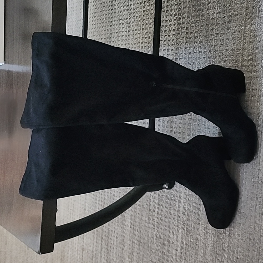 Christian Siriano for Payless - Over The Knee Suede Boot - Charcoal - - Picture 3 of 11
